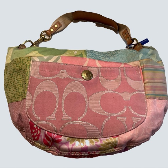 Coach pastel patchwork purse shop